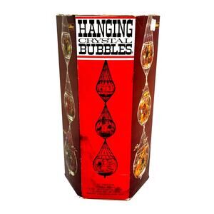 Vintage Libbey Glass hanging planter set NIB old stock 1970’s clear 3-tiers